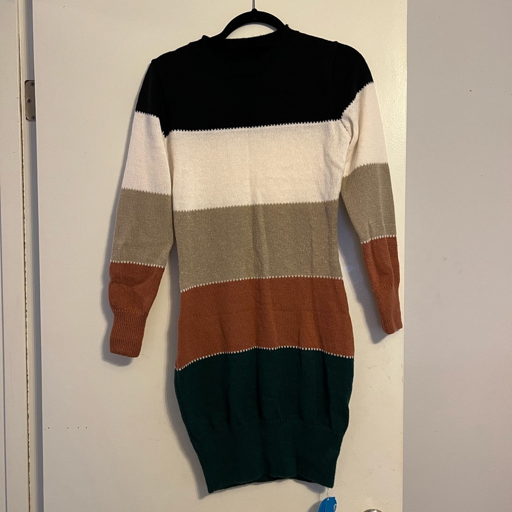 Striped sweater dress